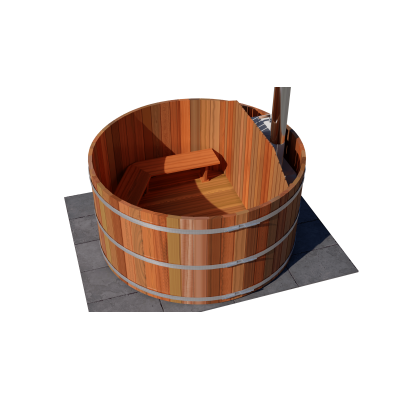 6 Person Wood Fired Hot Tub - Interior Stove